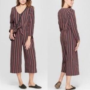 Universal Thread striped wide leg jumpsuit L